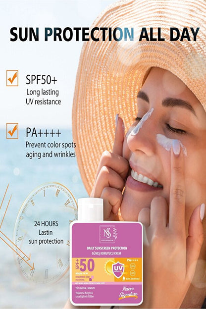 Nuevo Signature Spf 50+ Mineral Filtre Yüksek Koruyucu Güneş Kremi 110 Ml Yüz, Boyun, Dekolte