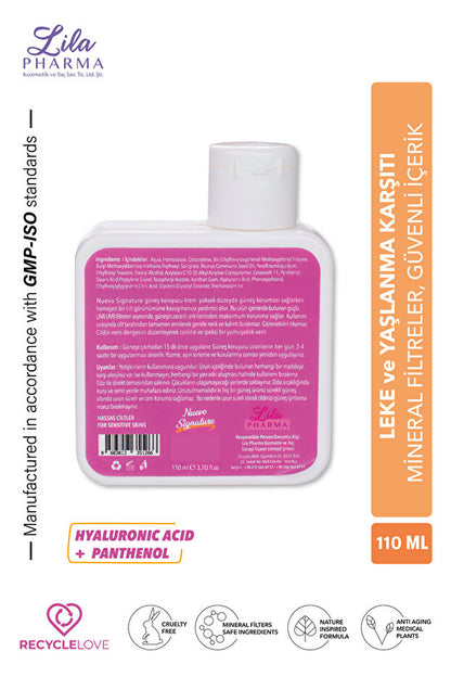Nuevo Signature Spf 50+ Mineral Filtre Yüksek Koruyucu Güneş Kremi 110 Ml Yüz, Boyun, Dekolte