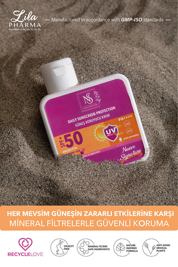 Nuevo Signature Spf 50+ Mineral Filtre Yüksek Koruyucu Güneş Kremi 110 Ml Yüz, Boyun, Dekolte
